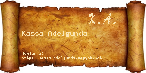 Kassa Adelgunda névjegykártya